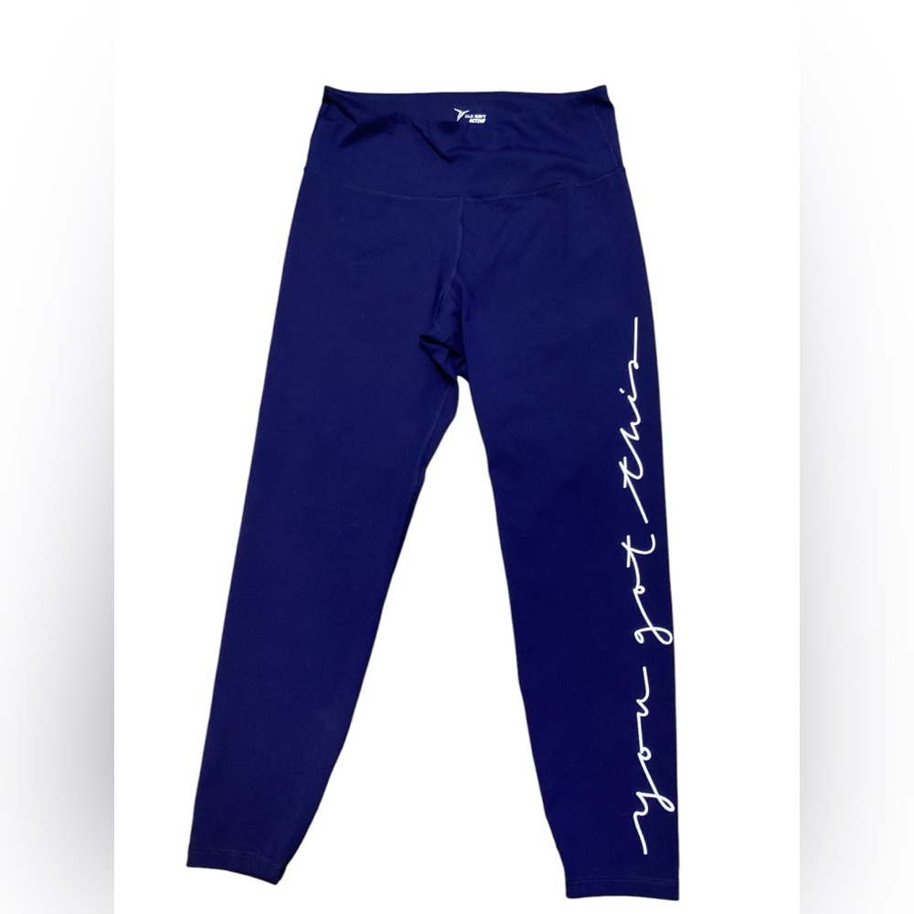 Old Navy Active graphic leggings. Navy. Size large